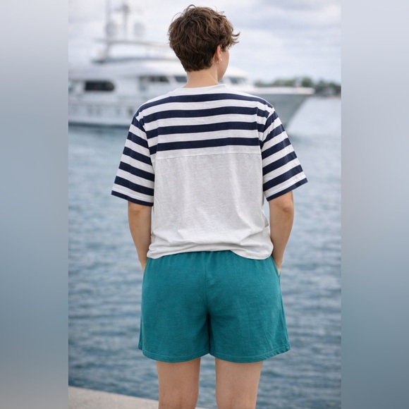 Pier Connection Vintage Cotton Striped Yacht Tee | Unisex Size XL - Picture 2 of 10